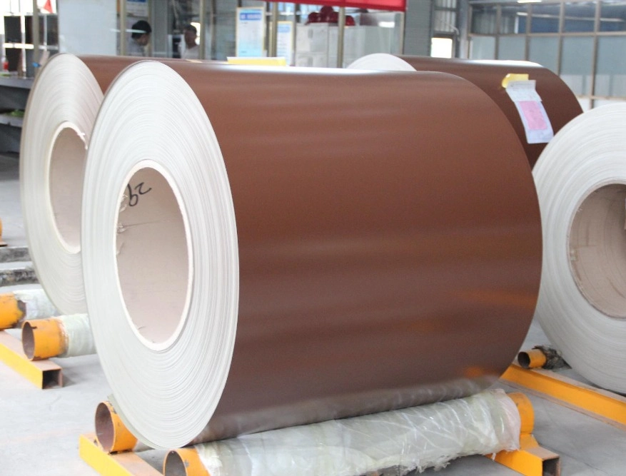 China Supplier Aluminium Alloy 1100/3003/3004/3005/3105/5005/5052 PVDF PE Color Coated Prepainted Aluminum Coil