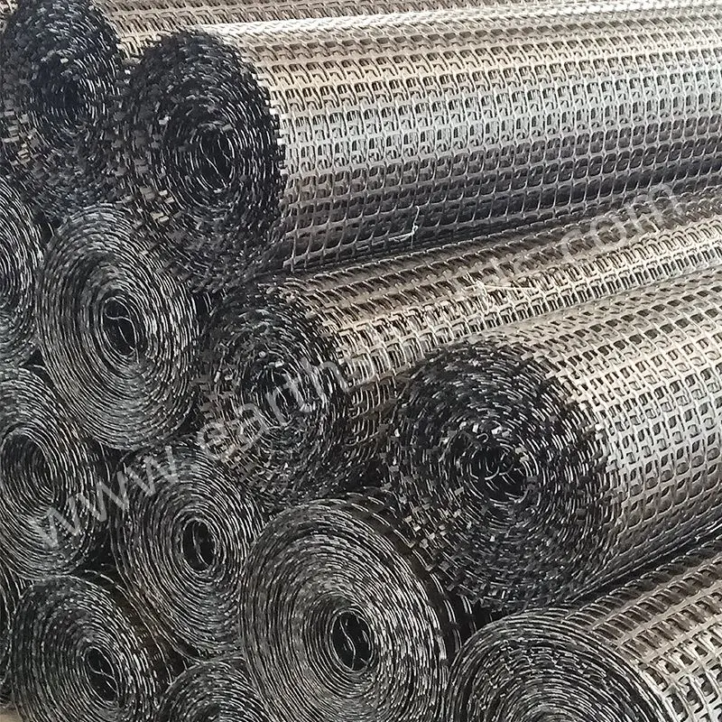 Polyester Geogrid Composite Nonwoven Bitumen Coated for Asphalt Overlayer Reinforcement Gravel Grid