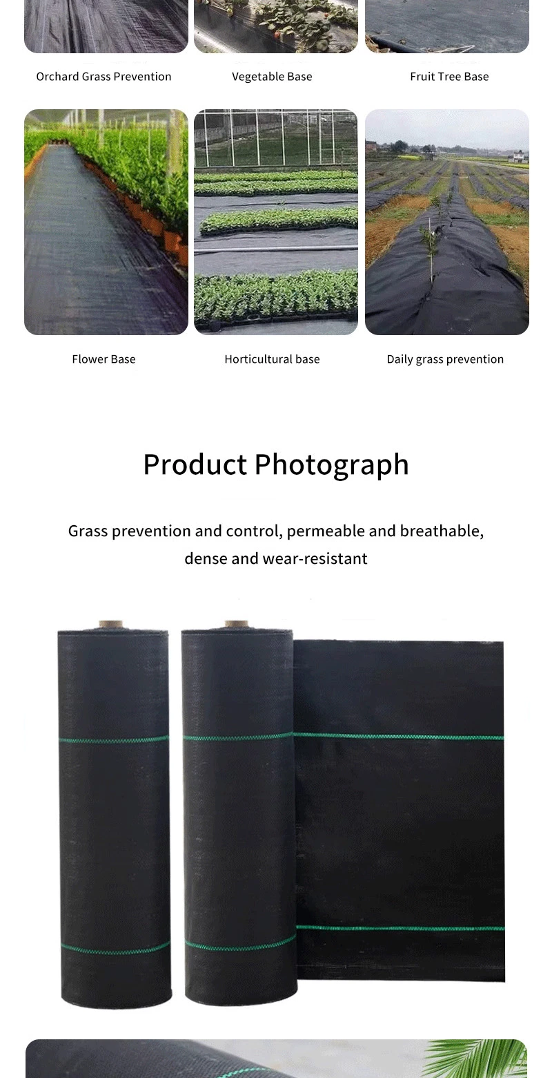 Woven Fabric Geotextile Weed Control Ground Cover Silt Fence Stabilization PP Woven Geotextile for Soil Reinforcement Anti Grass