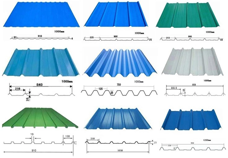 PPGL Color Coated 16 Feet 20 Feet 20 Gauge 16 Gauge 22 Gauge Prepainted Corrugated Steel Roofing Dx51d SGCC CGCC Galvanized Roof Sheet