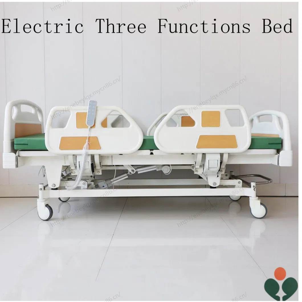 High-Capacity Hospitals&prime; Electric Three Functions Patient Nursing Beds with ABS Bed Board for Large Medical Facilities