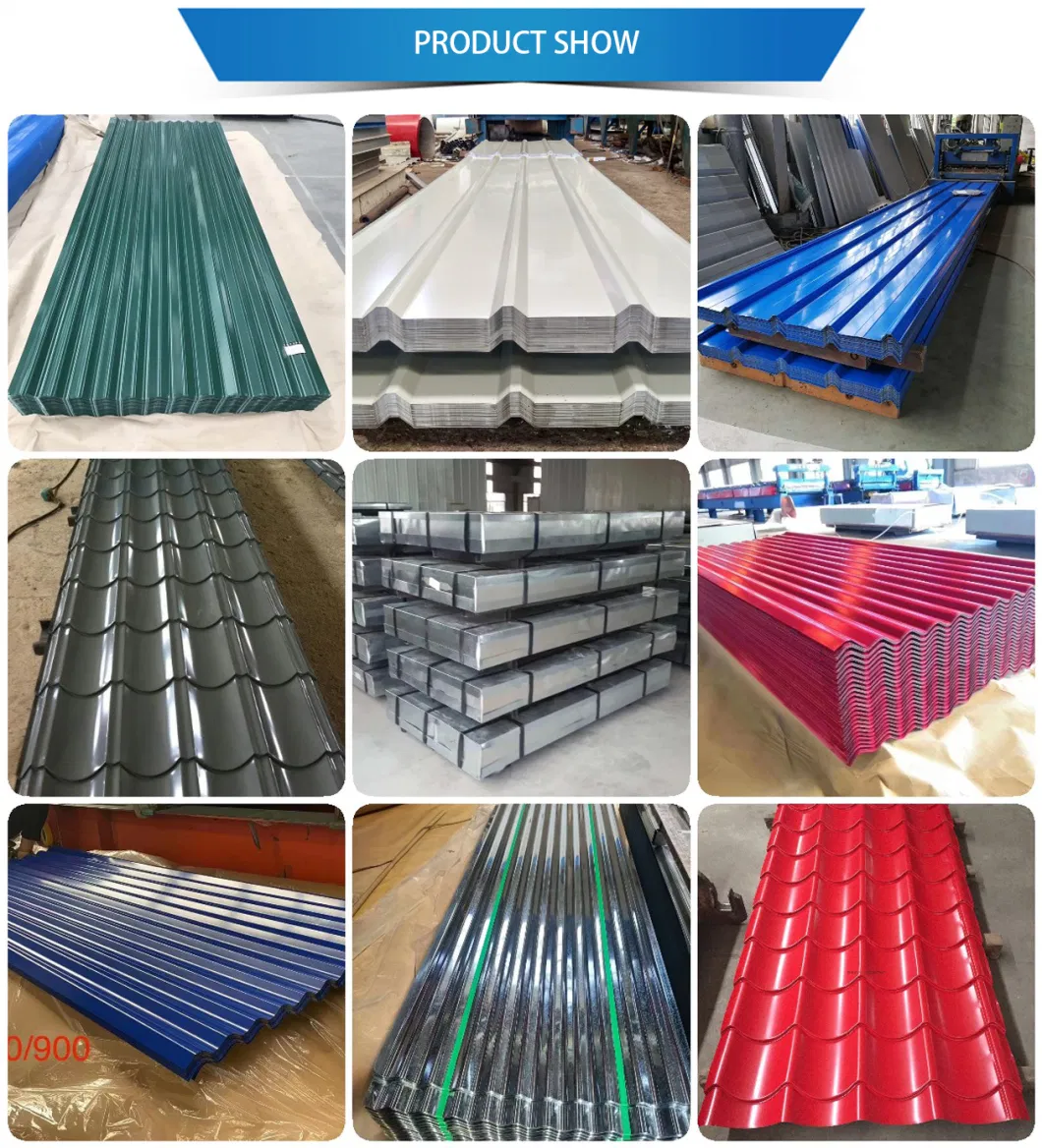 Building Material Corrugated PPGI/PPGL 0.12-1.5mm Galvanized Prepainted Steel Roofing Tile Sheet