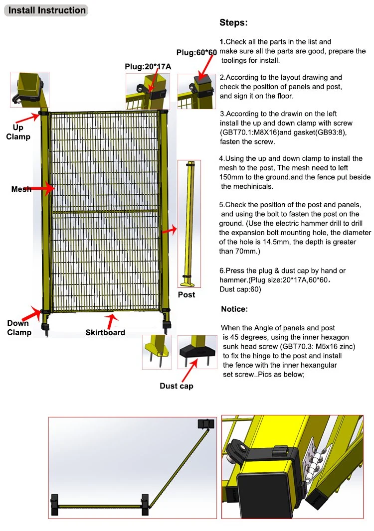 Industrial Safety Fence for Machine Protection