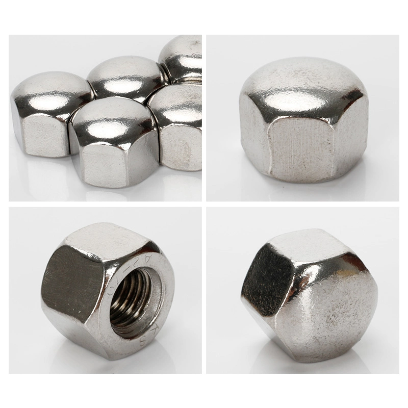 High Strength Fasteners Hexagon Dome Nuts Hexagon Acorn Nuts DIN917 Finish Zp Galvanized Color M16 M24