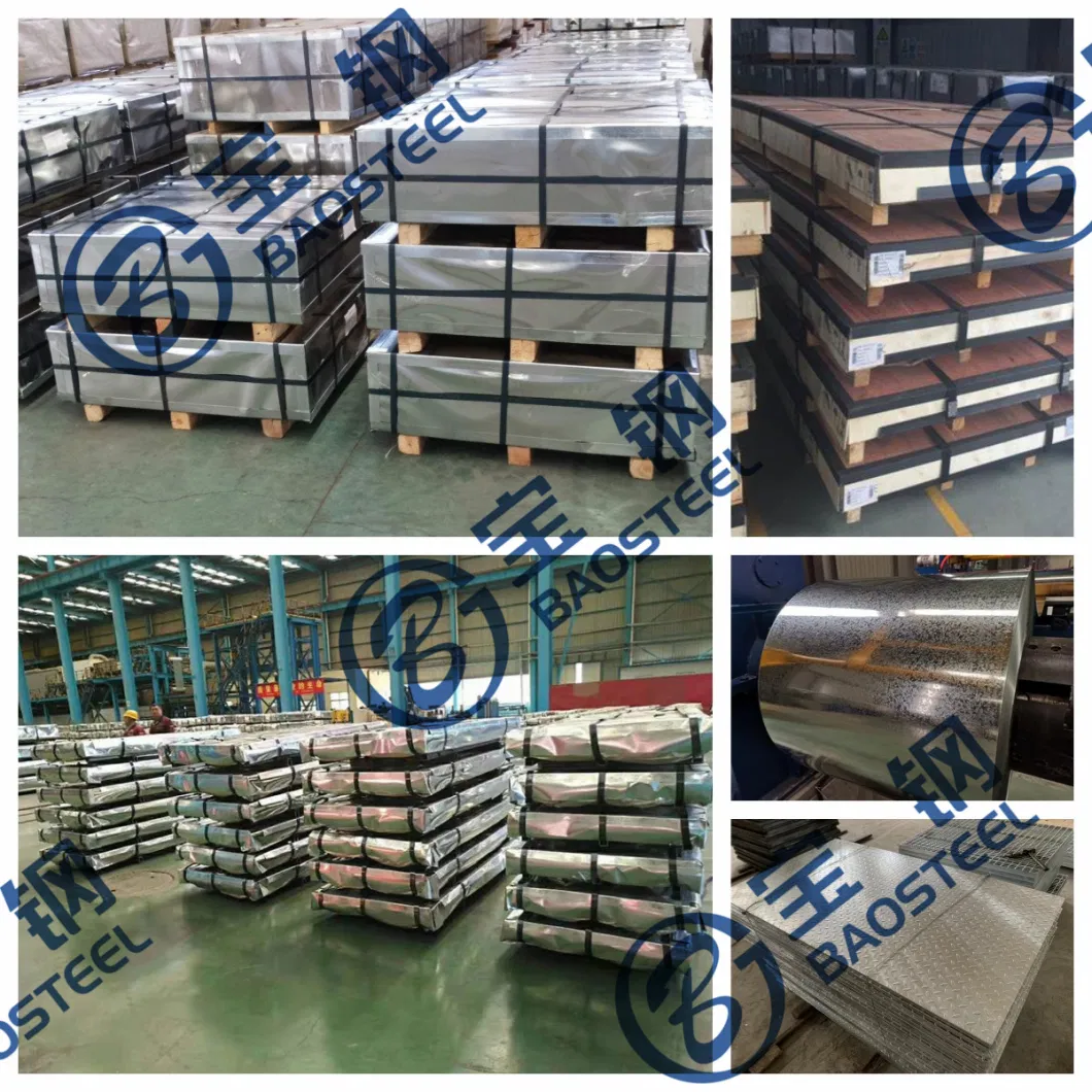 Gi Galvanized Steel Sheet for Roofing Tile Garden Beds with 0.6mm 0.8mm 1.2mm Z80g Z100g Iron Metal Roof Manufacturer 20 26 Gauge Gi Gl Zinc 470 600