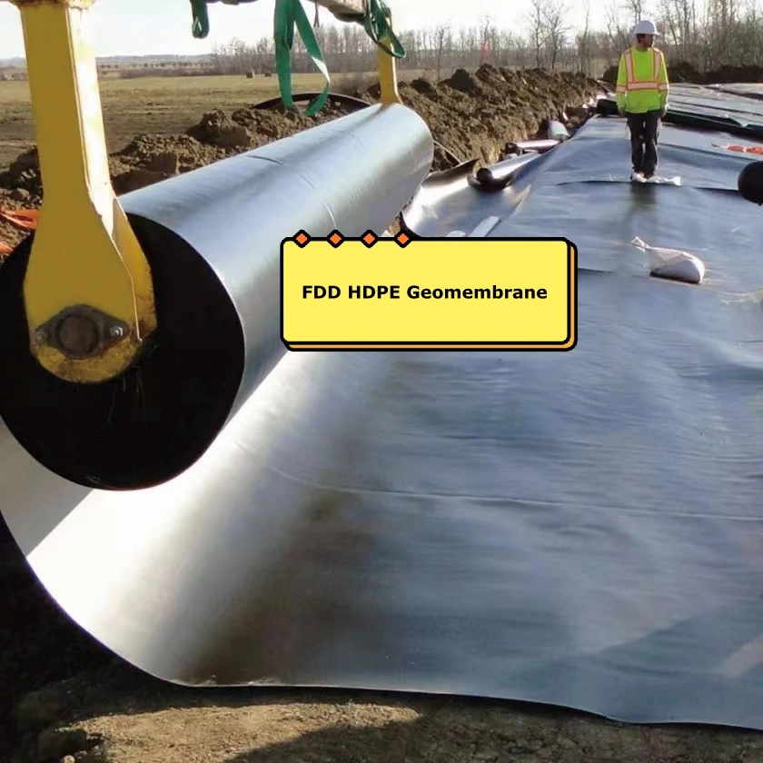 FDD High Tensile Strength Tear Resistance 0.5mm-2.5mm HDPE Smooth/Textured Geomembrane Qualified Factory