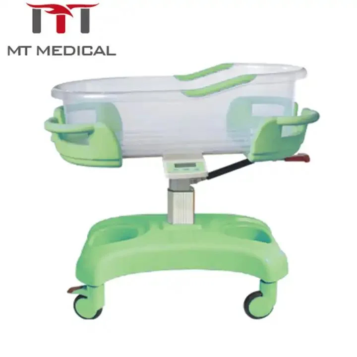 Optional Color Medical Equipment Mobile Baby Trolley Kids Hospital Infants Bed