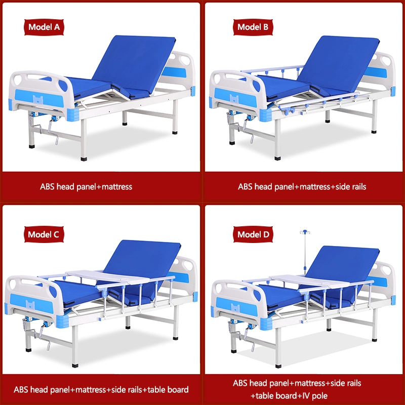 Manufacturer Directly Supply 2 Cranks Manual Patient Medical Bed for Hospital