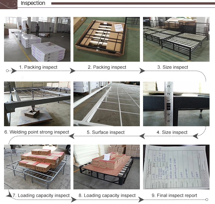 Home Bedroom Commercial Furniture Cheap Price Portable Single Metal Folding Bed for Workers Hospital