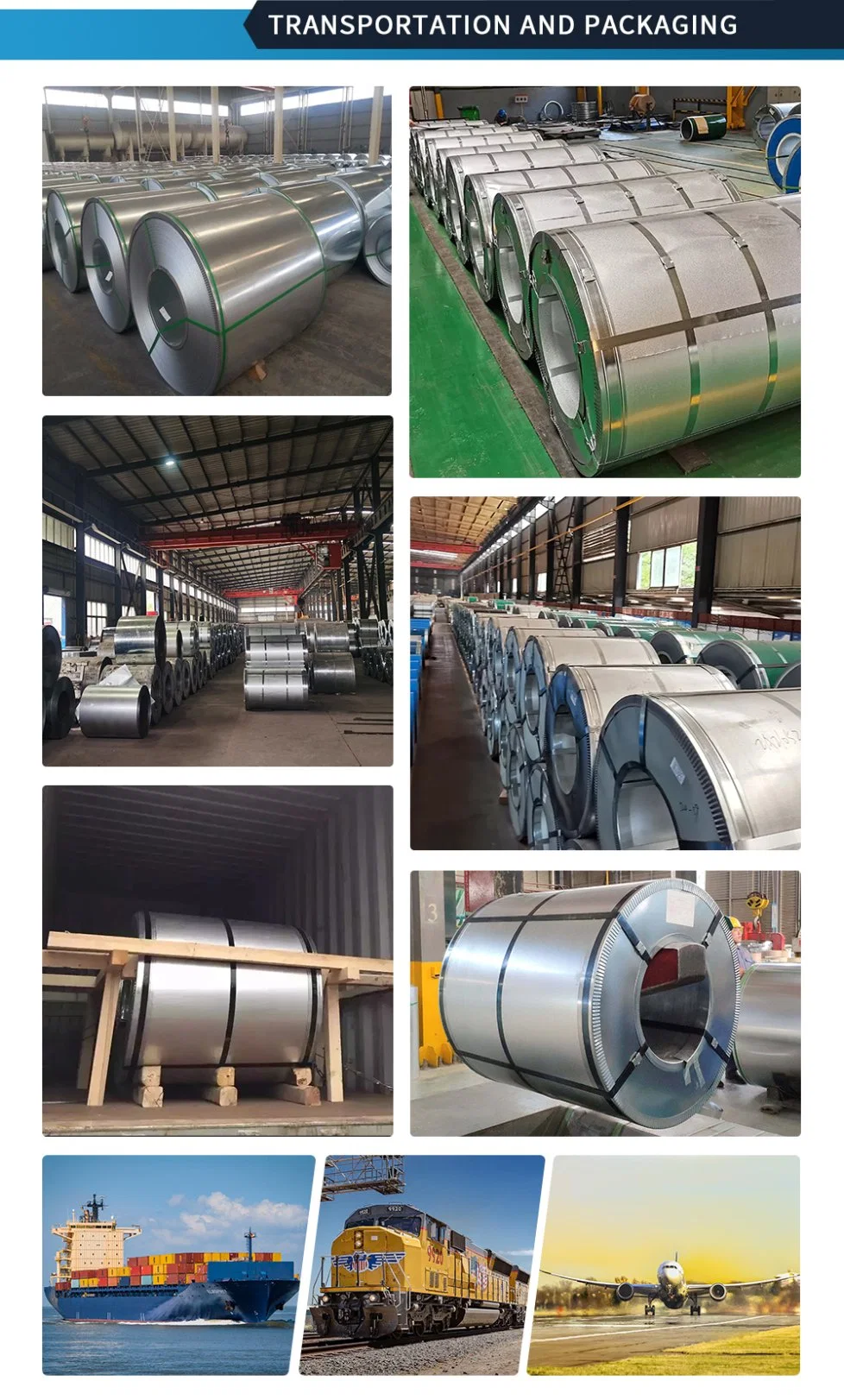 China Mill Factory Manufacture Hot Dipped Galvanized Zinc Coated Steel Coil