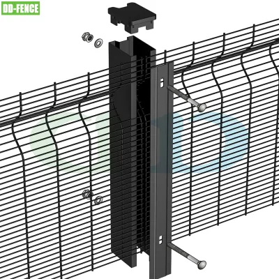 Zincata 358 perimetro di sicurezza trasparente filo saldato rete metallica Anti Climb Boundary Security Panel Fence per il carcere di confine
