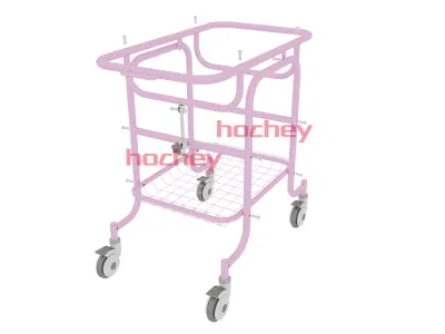 High Quality Medical Equipment Mobile Baby Cot Trolley Kids Hospital Letto per bambini