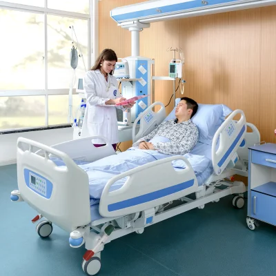 D8d multifunzione regolabile pieghevole in acciaio inox Clinica medica elettrica ICU Produttori di letti ospedalieri