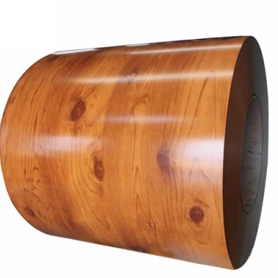 Cina colore Commercio all′ingrosso fabbricazione legno grano colore rivestimento striscia zincata Bobina in acciaio PPGI