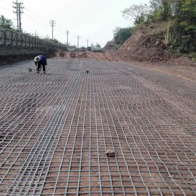 15-15kN 20-20kN 30-30kN Installazione geogriglia plastica tessuto geogriglia uniassiale Per il rafforzamento della strada in Vietnam