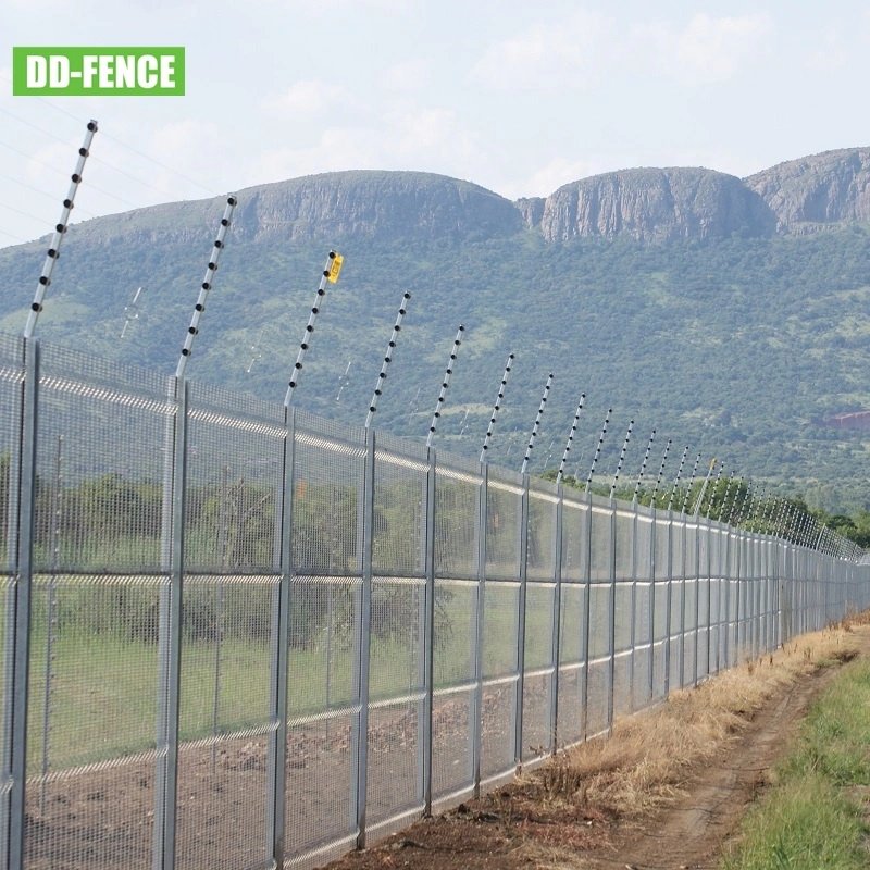 Galvanized 358 Safety Perimeter Clear View Welded Wire Mesh Metal Anti Climb Boundary Security Panel Fence for Border Airport Prison