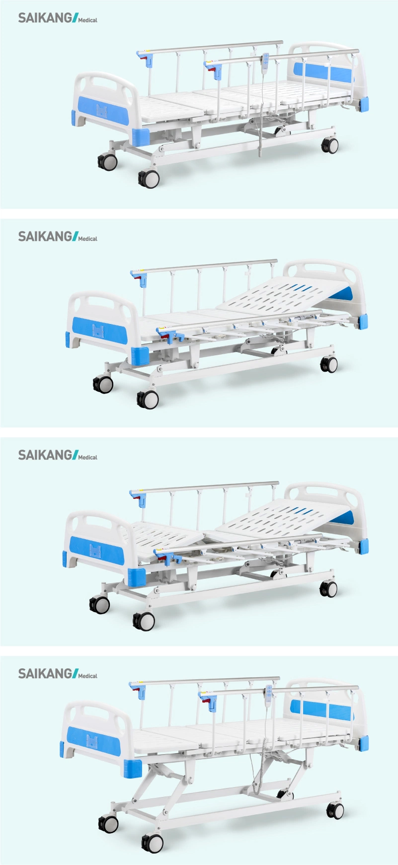 A6w Luxury Electric Hospital Sick Bed with 3 Functions