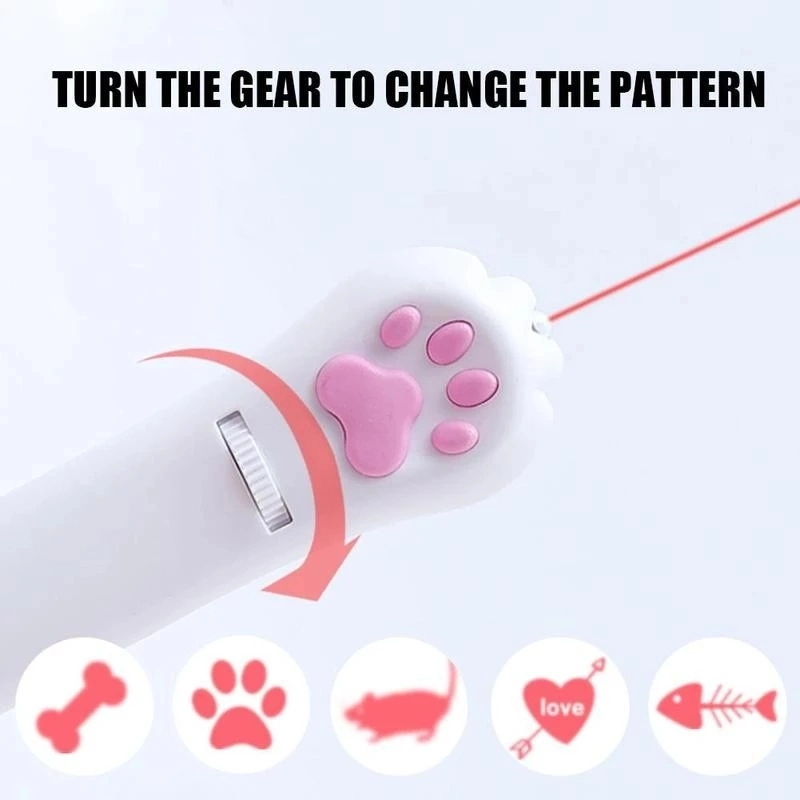 4 Types USB Pet LED Laser Cat Laser Toy Interactive Toy Bright Animation Mouse Shadow Cat Pointer Light Pen Rechargeable Toys