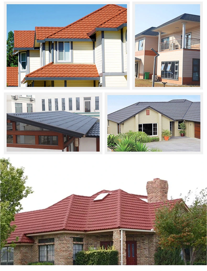 Custom Antique Tiles Color Stone Metal Tile Roof Accessories Metal Roof Ridge Stone Tile Roofing