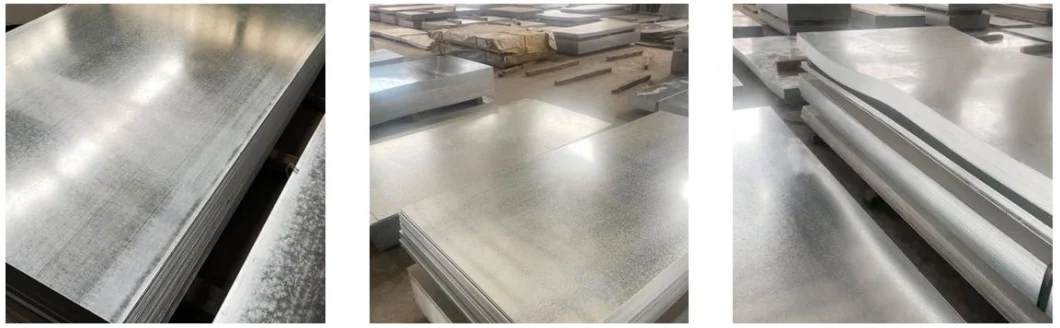 Galvanized Steel Sheet for Roofing Tile Garden Beds with 0.6mm 0.8mm 1.2mm Z80g Z100g Iron Metal Roof Manufacturer 20 26 Gauge Gi Gl Zinc 470 600
