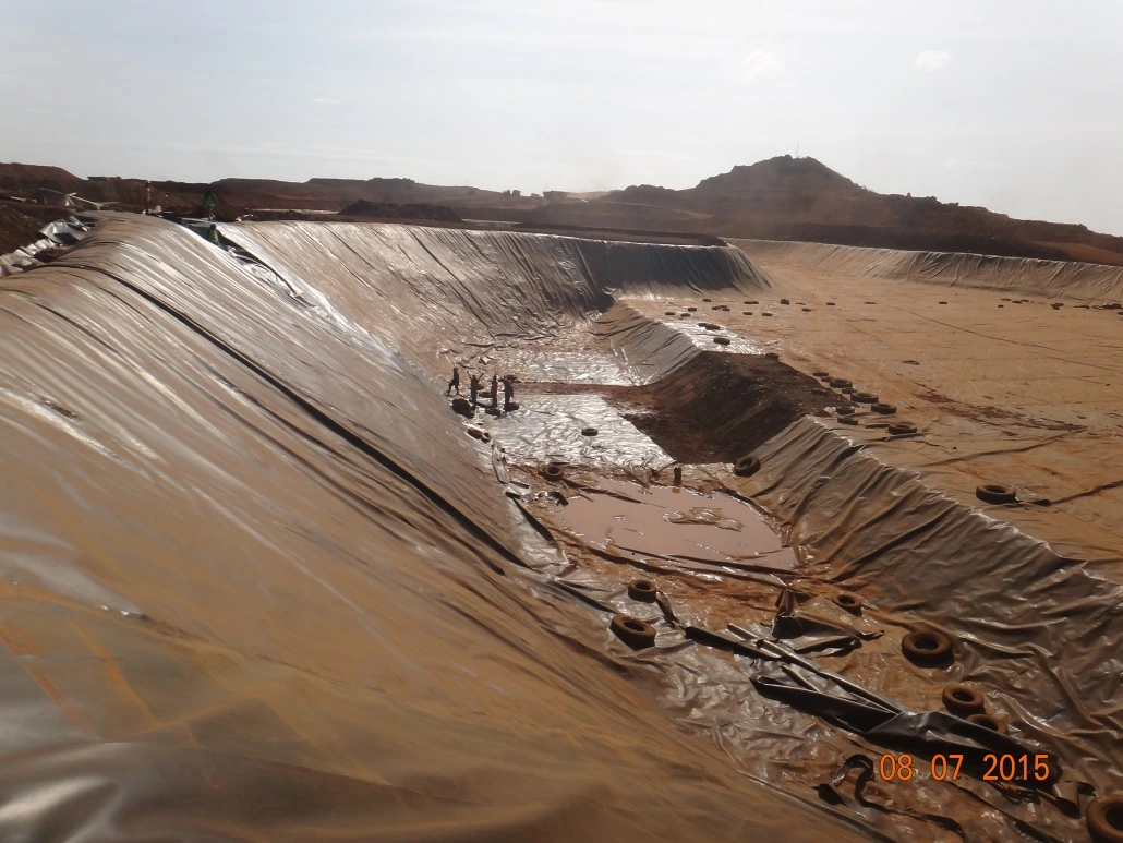 Projects Geotechnical Project Woven Geotextile or Customized Pond Liners Waterproof Membrane