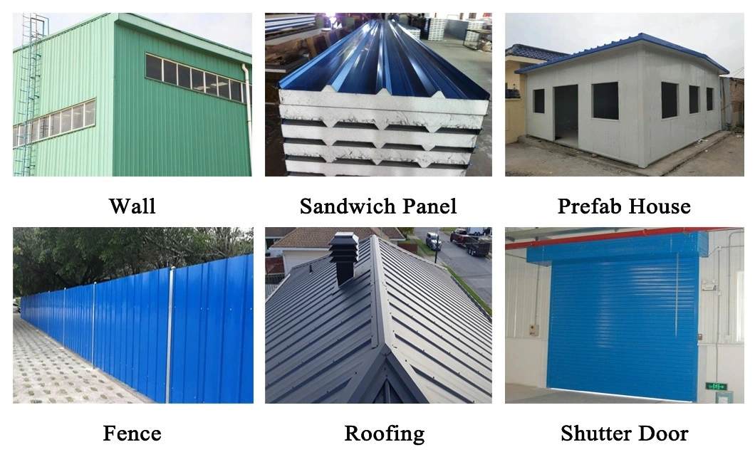 PPGI Hot Dipped Galvanized Metal Roofing Materials Steel Sheet Price Gi Corrugated Roof Steel Sheet Coil Sheets Plate Plates Roofing Strip