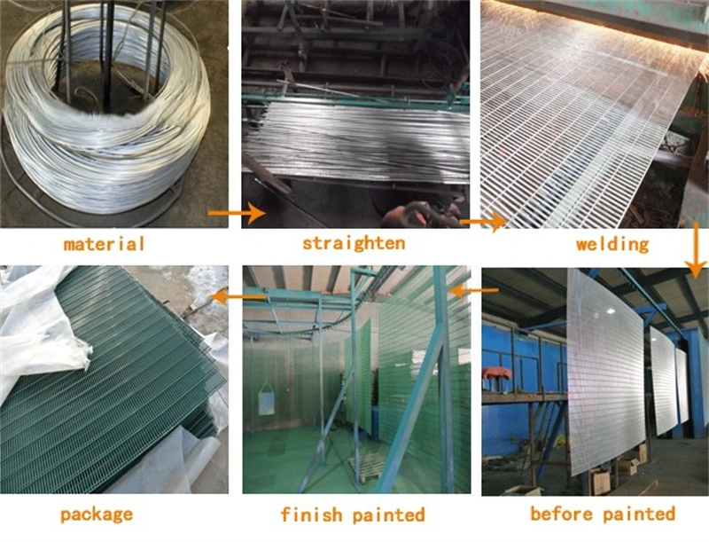 High Security 358 Wire Mesh Fence Anti Climb and Cut for Prison