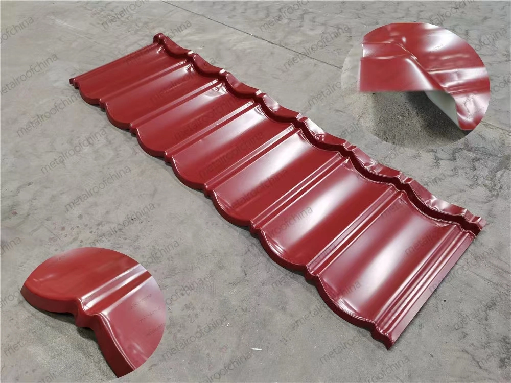 High Grade Colored Prepainted Trapezoidal Zinc Coated Steel Sheet Roofing Tile