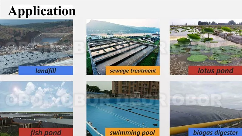 0.5mm/0.75mm/1.0mm/1.5mm/2.0mm ASTM Impermeable Waterproof HDPE Geomembrane for Dam/Landfill/Lake/Biogas/Mining/Fish/Shrimp Farm Pond Liner Manufacturer Price