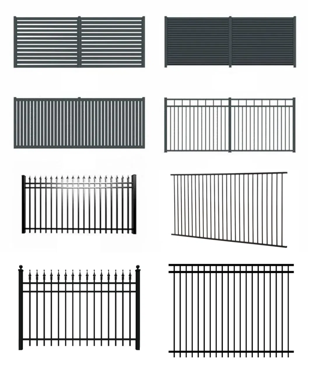 Outdoor Metal Aluminum Garden Balcony Security Safety Railing Handrail Baluster Swimming Pool /Garden/Field/Farm Fence