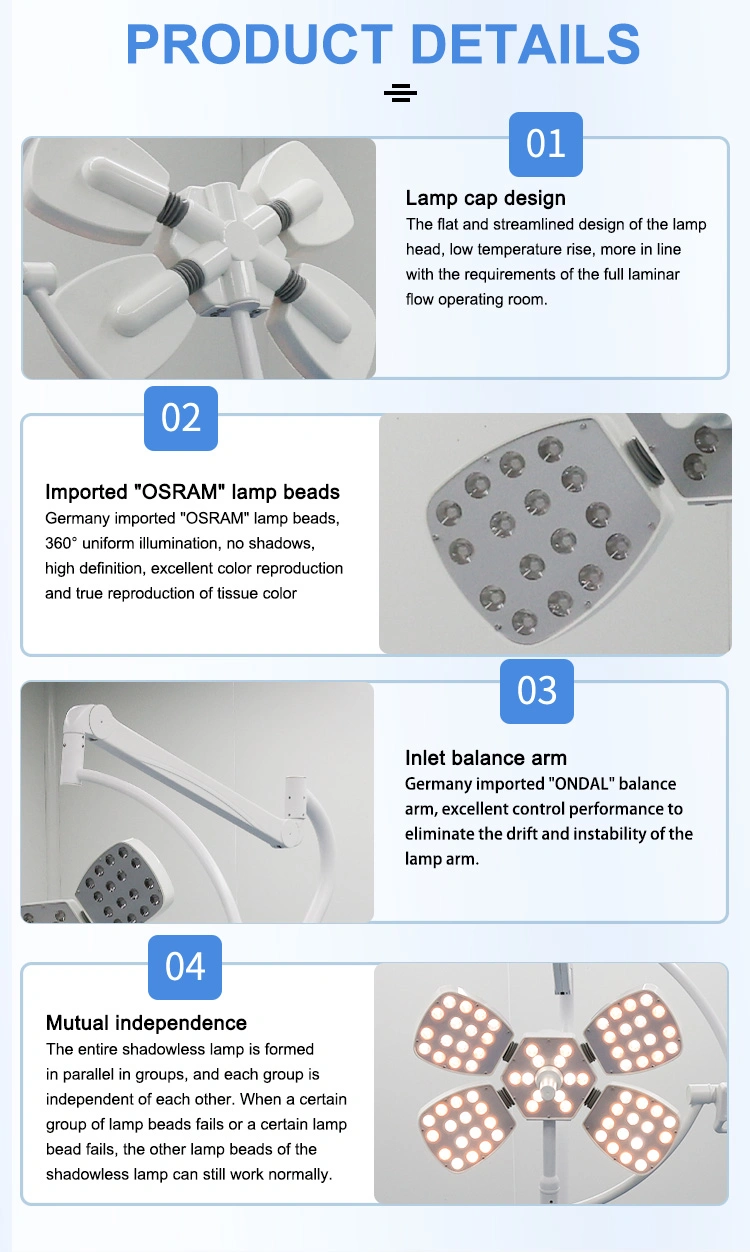 Medical LED Operation Light Shadowless Lamp Petal Type Surgical Operating Lamp