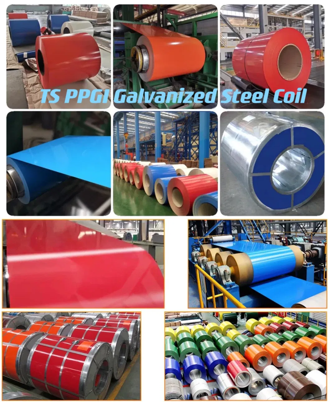 China Supplier Dx51d, Dx52D, Dx53D, Dx54D, SGCC Color Coated Steel Coil PPGI PPGL Roofing Sheets Prepainted Galvanized Steel Coil
