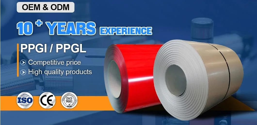 Wholesale Color Coated Prepainted Galvanized Steel Coil/PPGI/PPGL for Construction