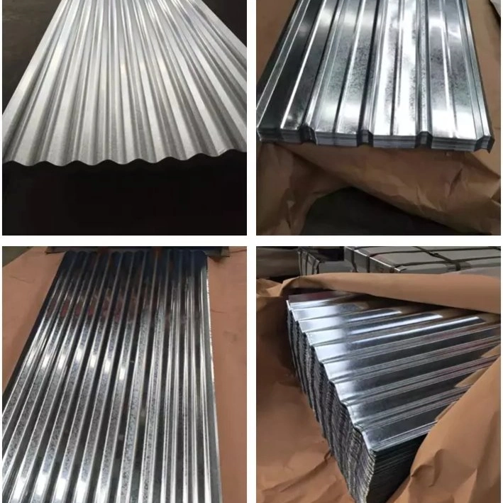 Corrugated Gi Galvanized Steel Sheet for Roofing Tile Garden Beds with 0.6mm 0.8mm 1.2mm Z80g Z100g Iron Metal Roof Manufacturer 20 26 Gauge Gi Gl Zinc 470 600