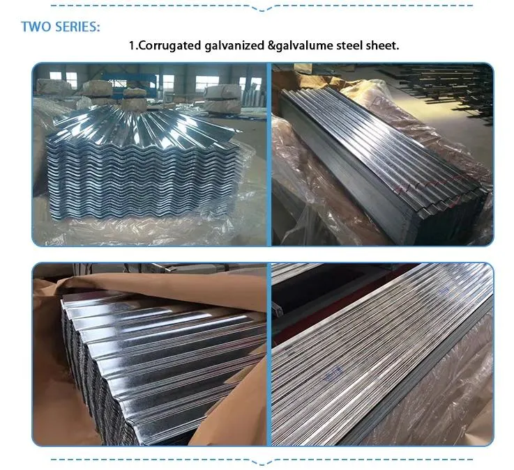 High Quality Hot DIP Galvanized Coated Steel Sheets Prepainted Building Material Roofing Sheet Zinc Coated Corrugated Steel Sheet