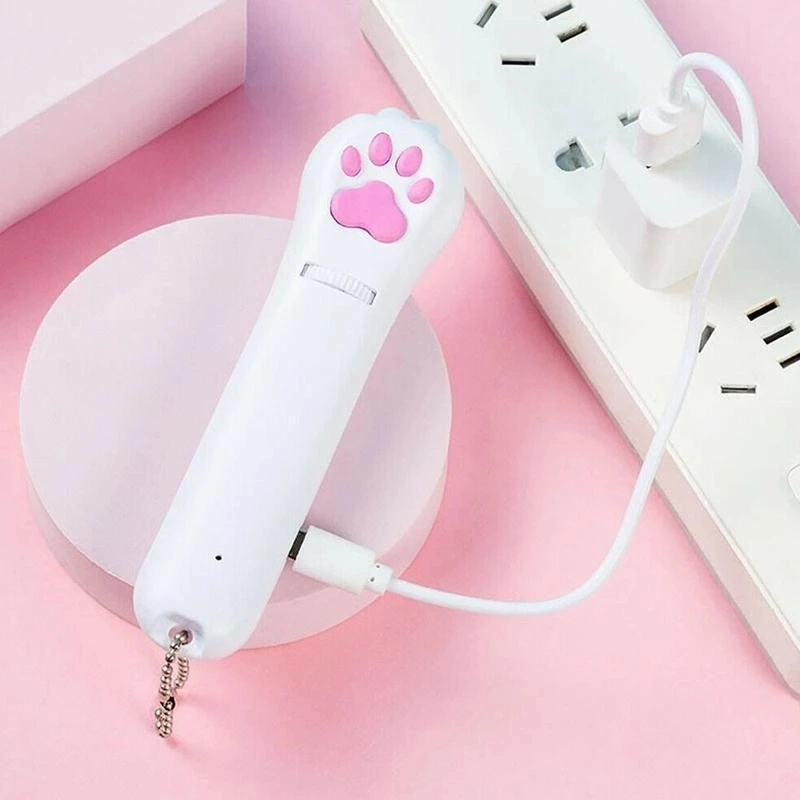 4 Types USB Pet LED Laser Cat Laser Toy Interactive Toy Bright Animation Mouse Shadow Cat Pointer Light Pen Rechargeable Toys