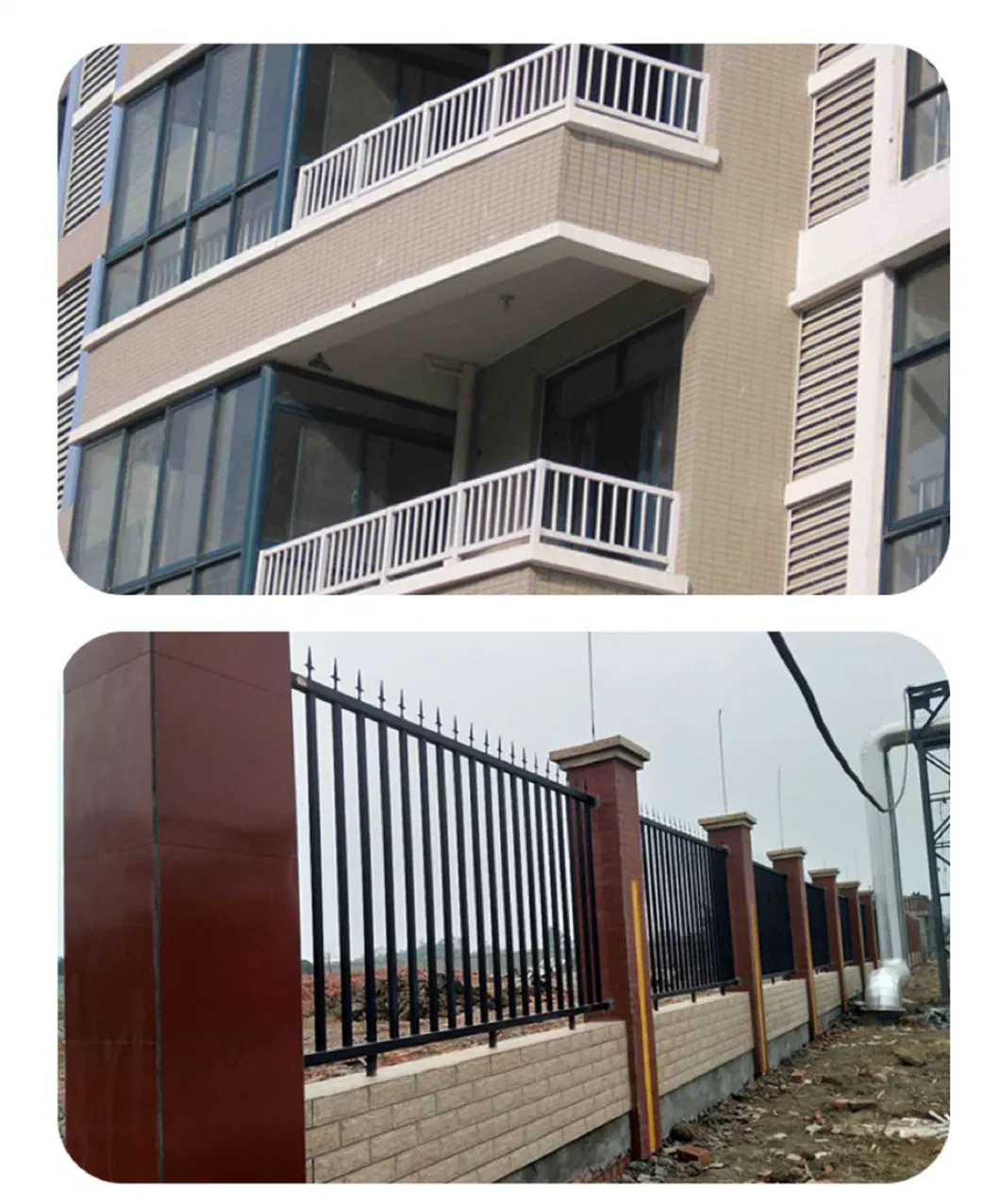 Professional Custom Decoration Wrought Iron Fence/Steel Fence/Metal Fence/Balcony Fence/Chain Fence/Security Fence/Garden Fence