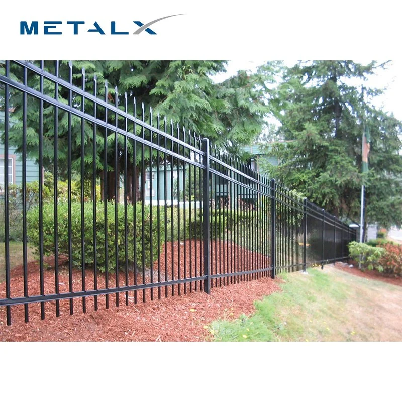 Wholesale Custom Powder Coated Anti Rust Welded Wrought Picket Boundary Corrugated Decorative Garrison/Security/Safety Fence for Metal/Carbon Steel/Iron