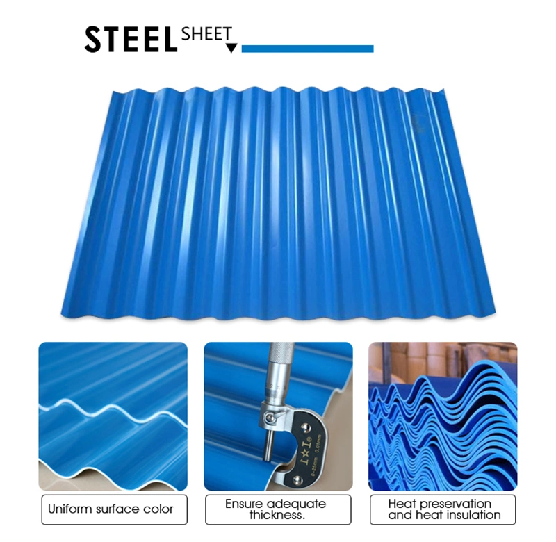 Roof/ Exterior Wall Materials Galvanized Sheet Metal Corrugated of PPGI Steel