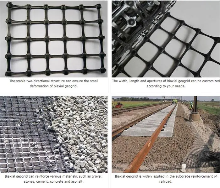 Anti Corrosion Biaxial Plastic Geogrid Mesh for Subgrade Reinforcement