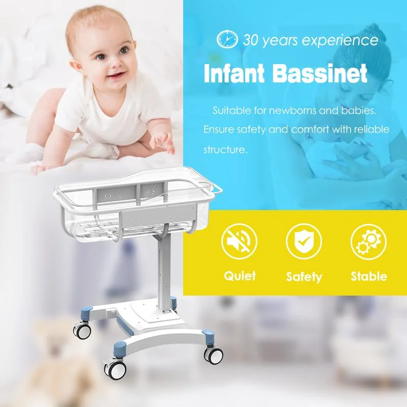 Luxury Medical Baby Bassinet Hospital Infant Baby Crib Plastic Baby Bed