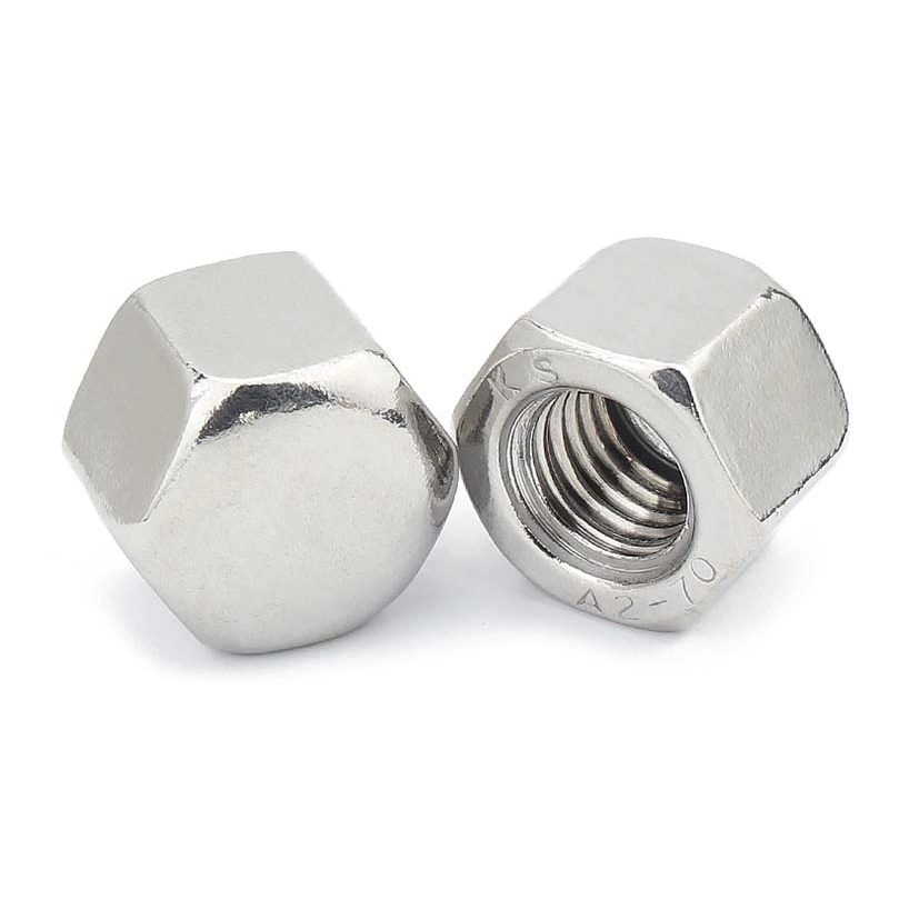 High Strength Fasteners Hexagon Dome Nuts Hexagon Acorn Nuts DIN917 Finish Zp Galvanized Color M16 M24
