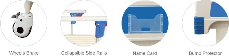 Hospital Clinic Manufacturer Three Cranks Manual Medical Beds Price