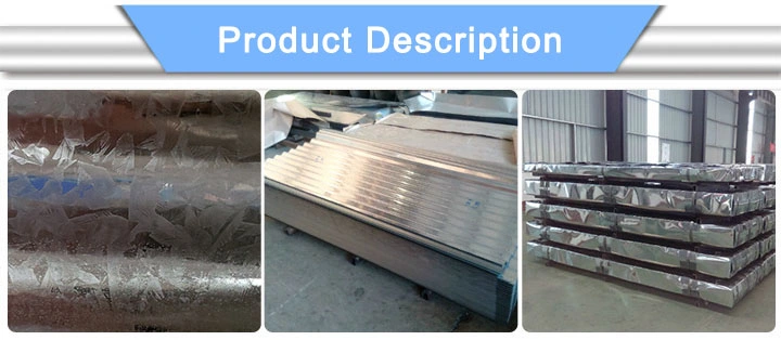 Corrugated Steel Roofing Sheets with Colored Galvanized Coating