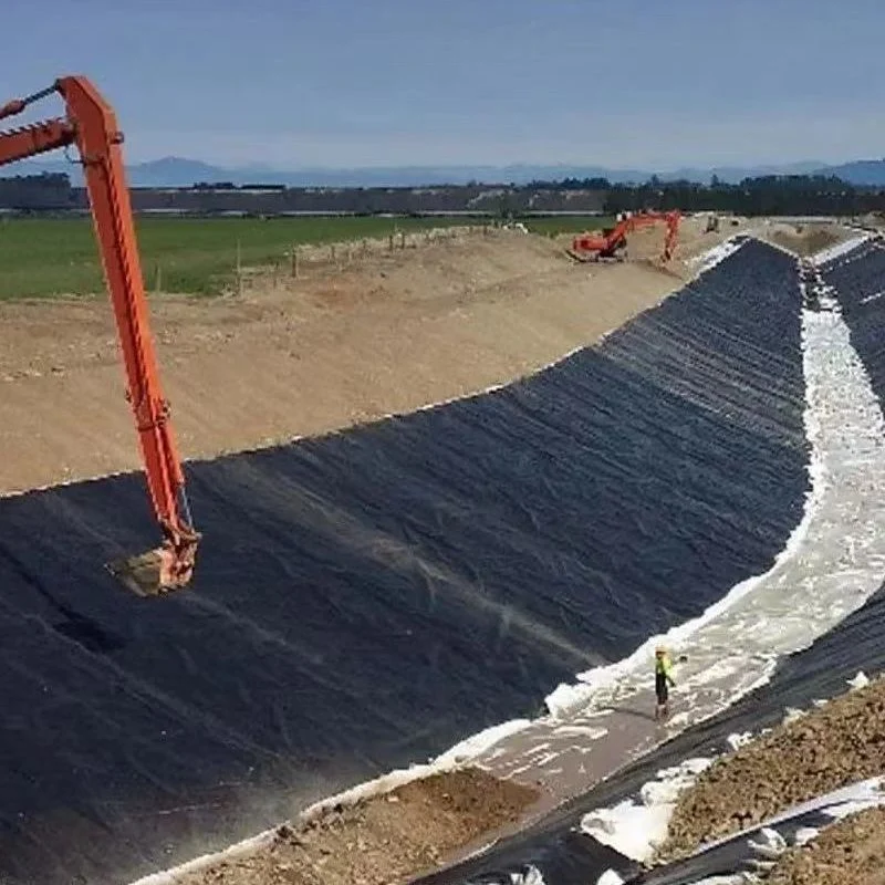 Wholesale 100% Virgin High Density Polyethylene Anti-Seepage Waterproof Smooth Textured HDPE Geomembrane for Landfill Mining Dam Water Lake Pond Liner Price