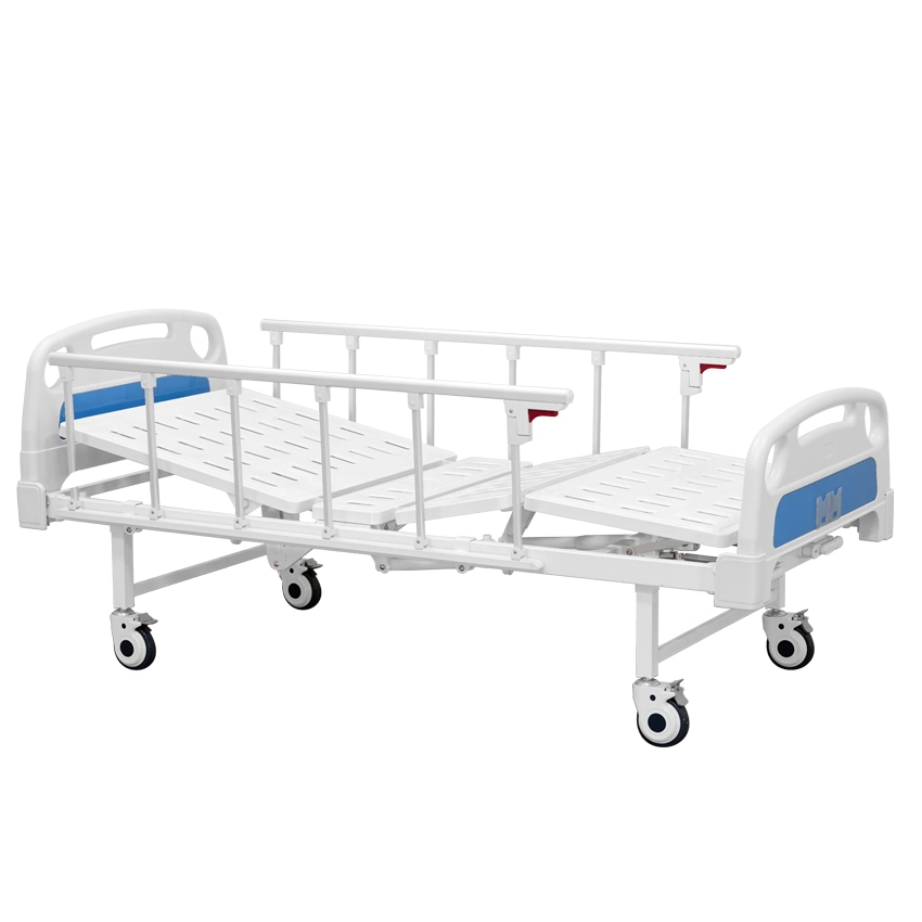 Manual 2 Cranks Adult Hospital Cot Rotating Bed