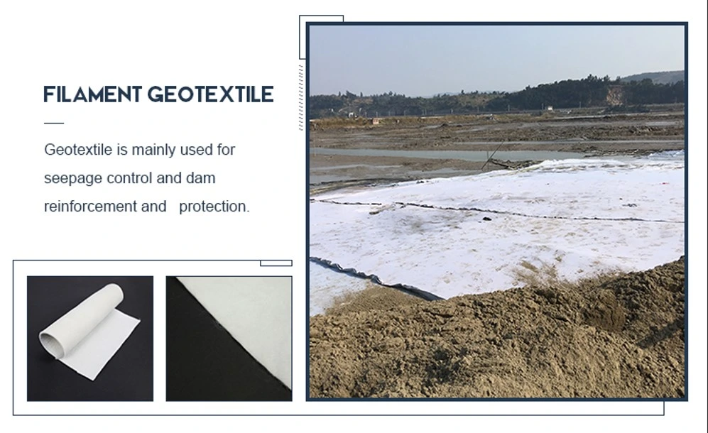 Earthwork Products Polyester PP Nonwoven Geotextile Filter Fabric Factory Price