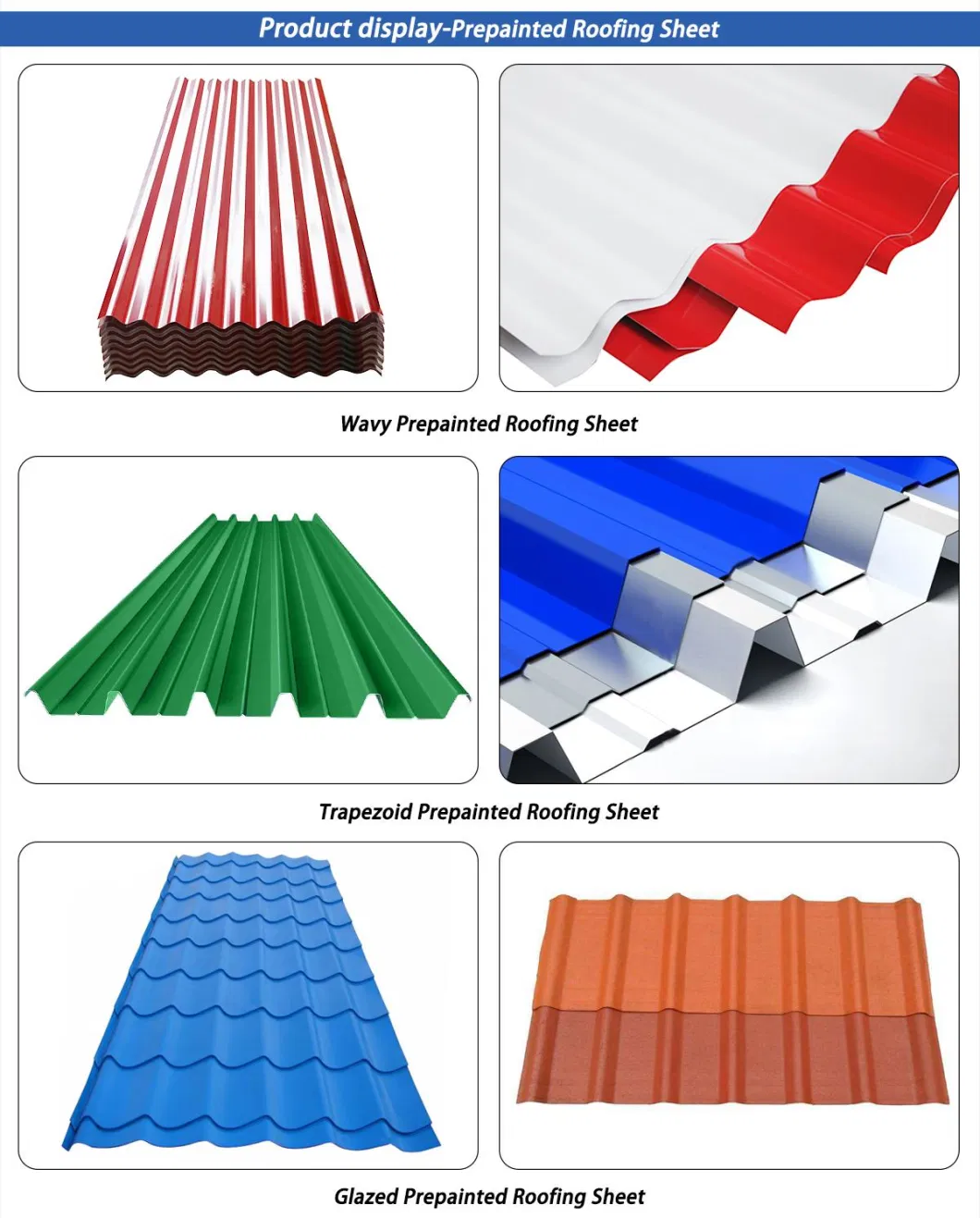 Top Quality Wholesale Colorful Corrugated PPGI Zinc Roofing Sheet Color Coated Metal Iron Galvanized Zinc Roof Sheets