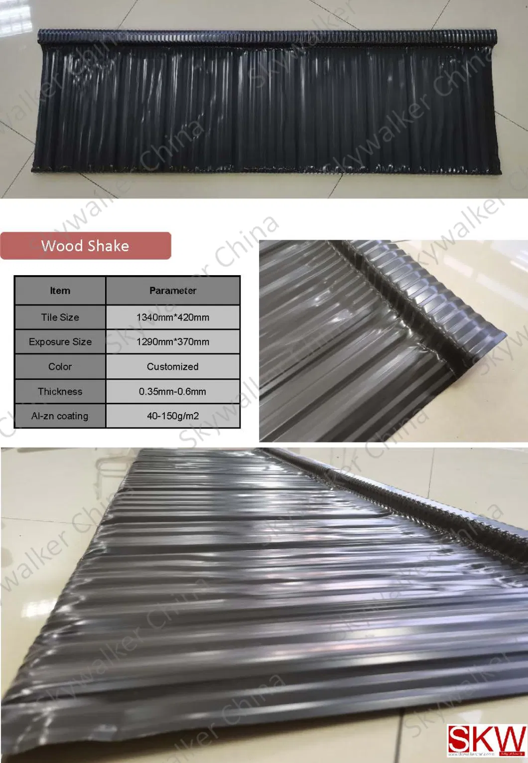 High Grade Colored Prepainted Trapezoidal Zinc Coated Steel Sheet Roofing Tile