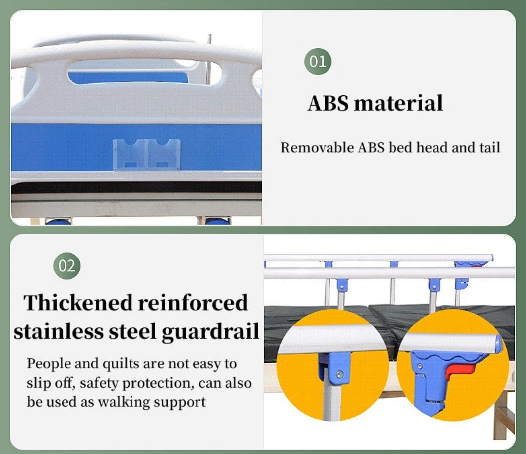 One Function Manual Patient Care Medical Hospital Bed for Clinic and Hospital